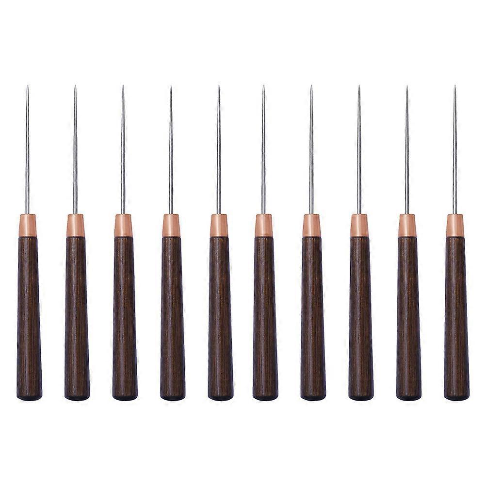 Craft Awl Tool Embroidery Hole Punch Awl Wood Handle Scratch Awls Positioning Awls Handyman 16.50X1.00X1.00CM 10Pcs