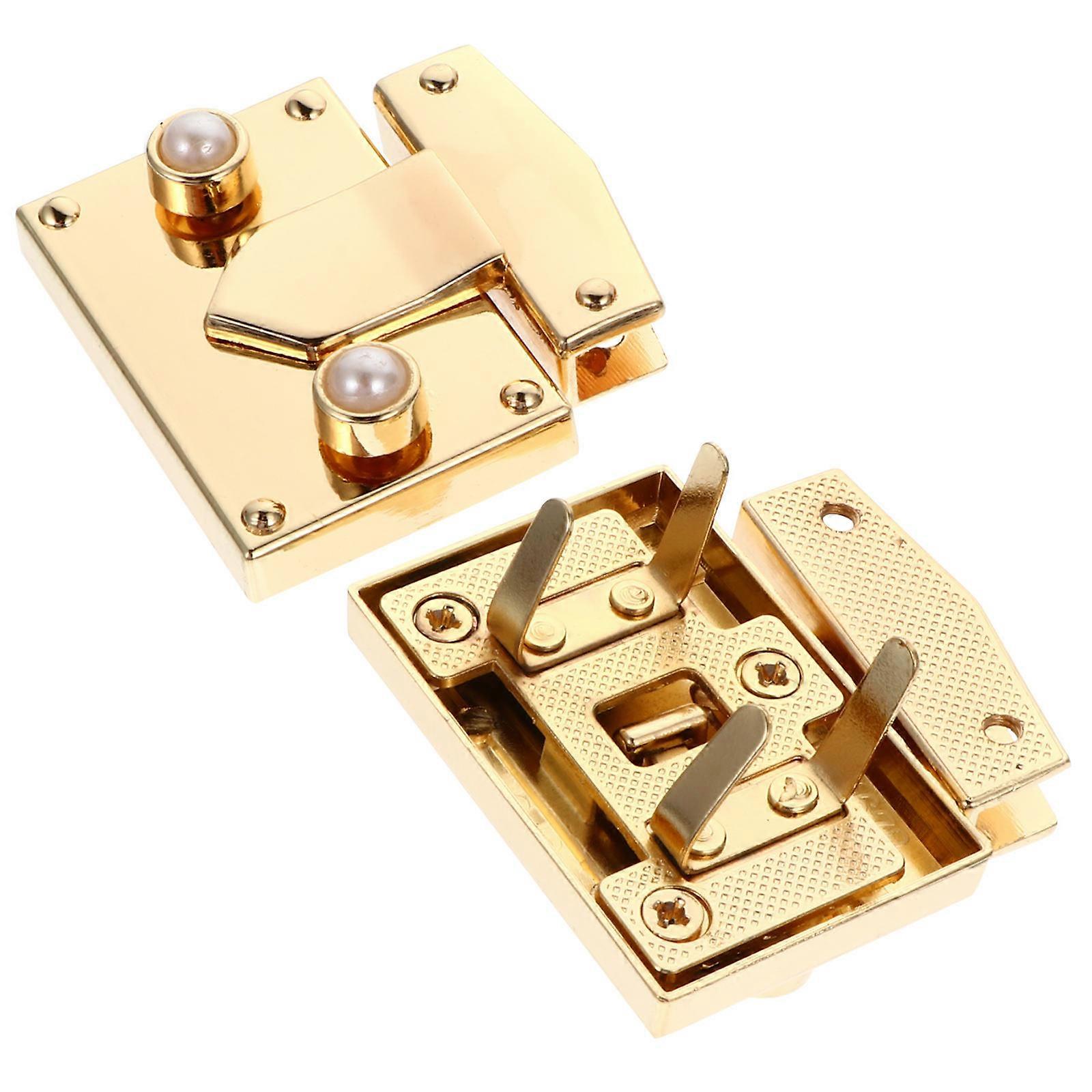 Bag Hardware Clasp Hardwares For Bags Diy Projects Fashion Design Metal Replacement For Old Or Damaged Locks 1.8X1.7X0.6In 2Pcs