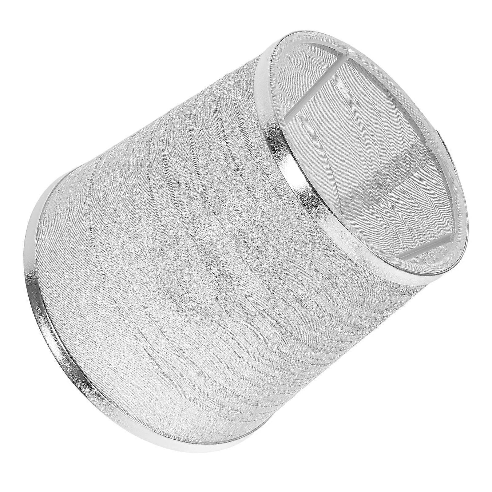 Pleated Lamp Shades For Table Lamps E27 Bulb Compatibility 4cm Diameter Silver Transparent Durable 1Set