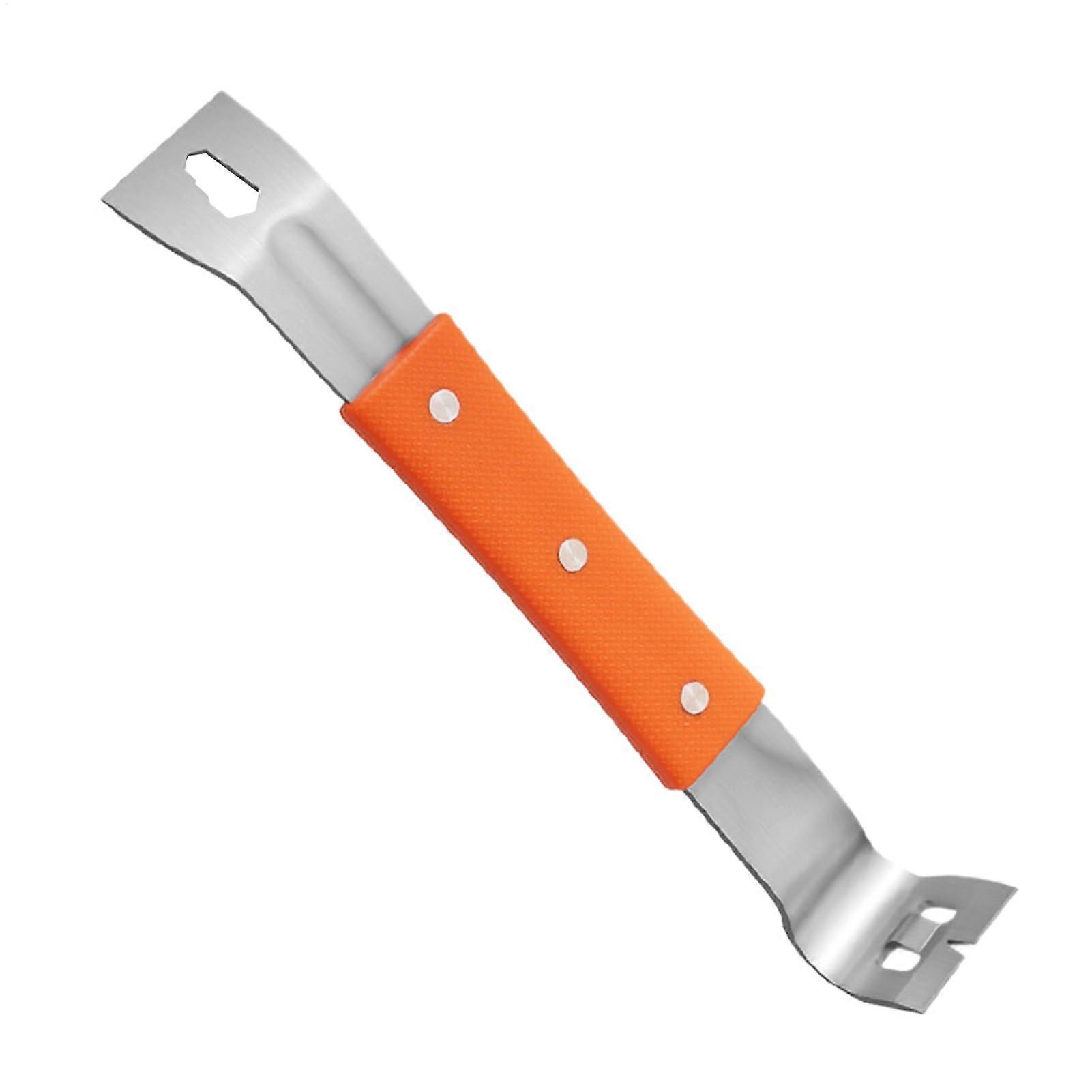 Kleine Brechstange für Heimwerker, Schwerlast-Nagelabzieher, 30 cm, Orange, Ideal für Holz- und Dacharbeiten