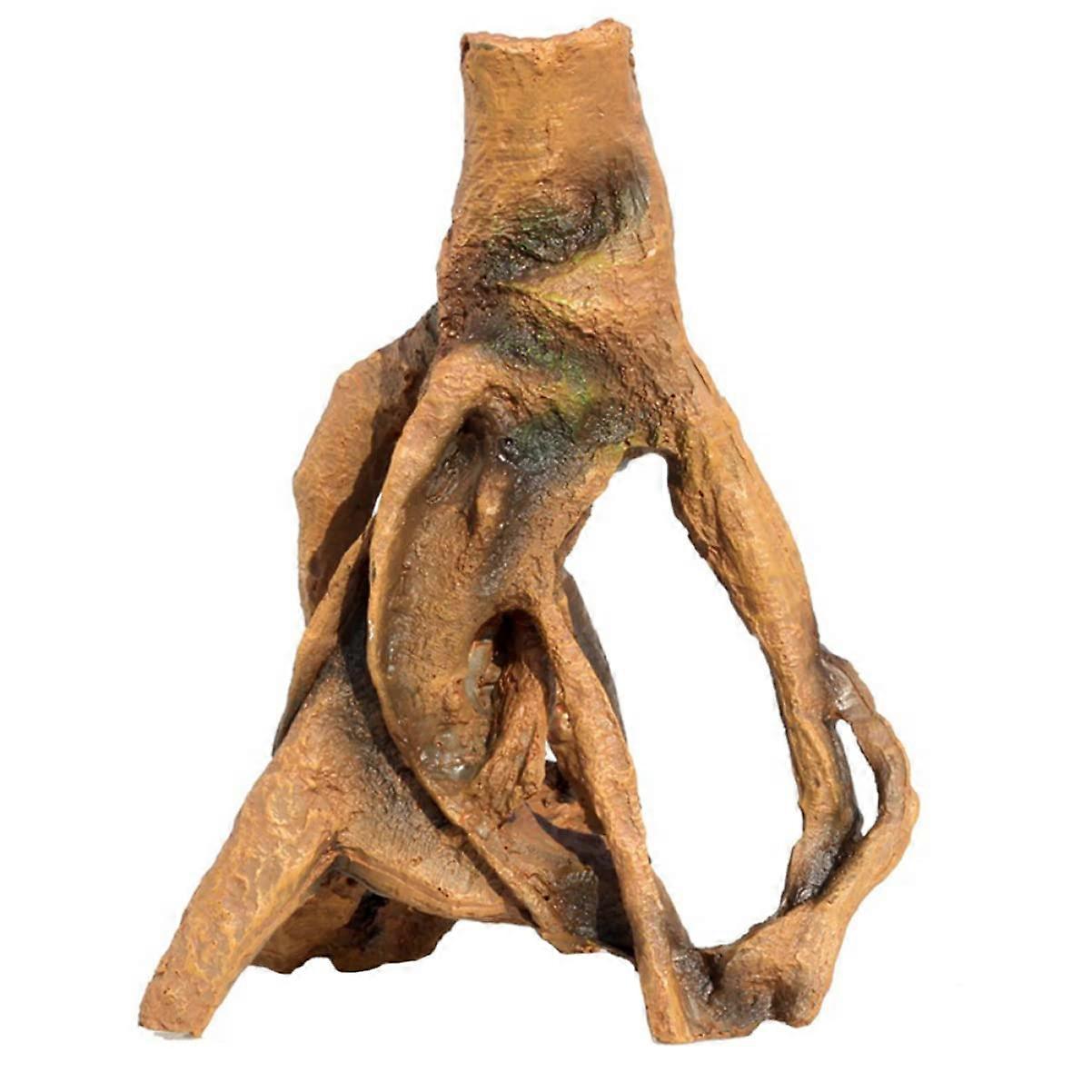 Simulation Tree Trunk Aquarium Decor Epoxy Resin Root Ornament, One Piece, For Fish Tanks And Home Decor, Random Color