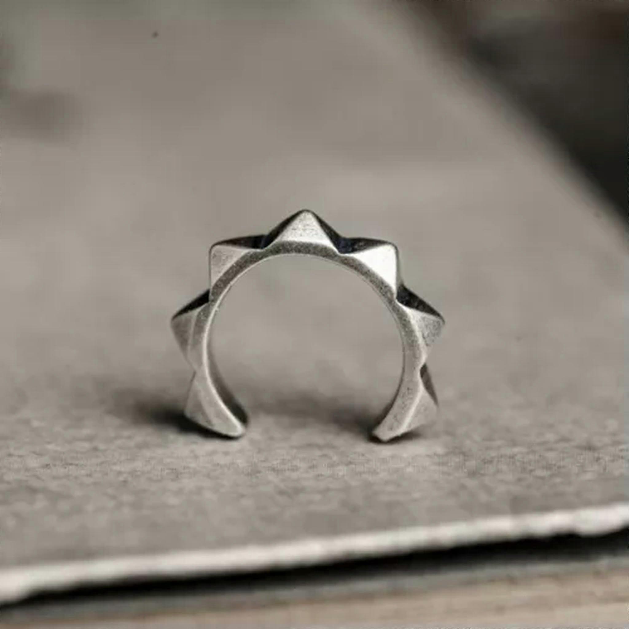 Unisex Gear Ear Cuff Sterling Silver ClipOn Single Earring A15991 Single Earring