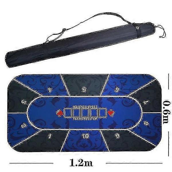1.2*0.6m Holdem Texas Poker Mat - Durable Rubber Table Mat for Home Games
