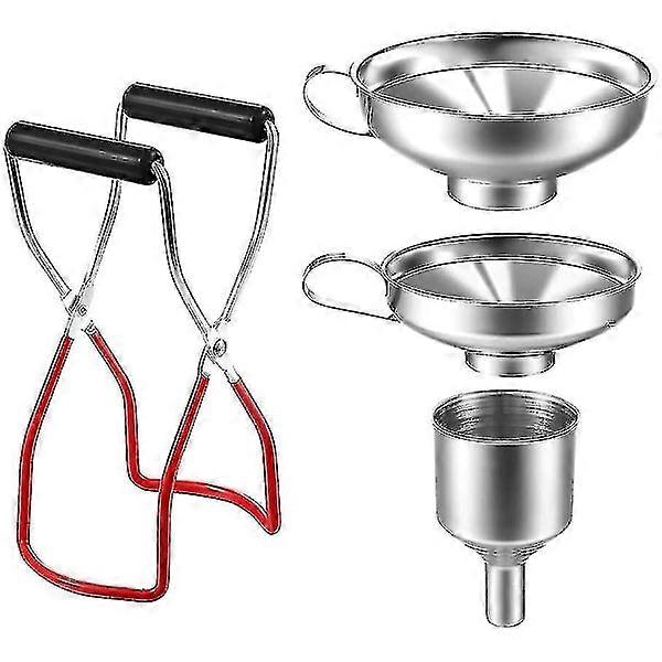 Set, 4 Stück Küche Sieb Trichter, Edelstahl Trichter, kleine Trichter Marmelade Trichter Gläser