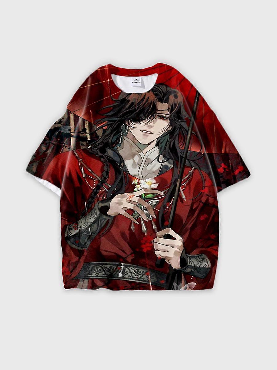 T-shirt round neck Role Pattern loose short sleeve E792