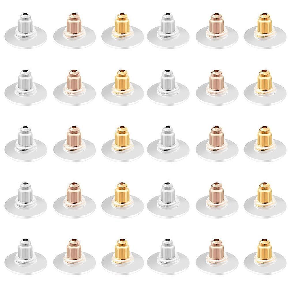 Earring Crafting Supplies 300 Pcs Earring Fixer Soft Rubber+Iron Simple Design Designed For Craft Enthusiasts In Assorted Color
