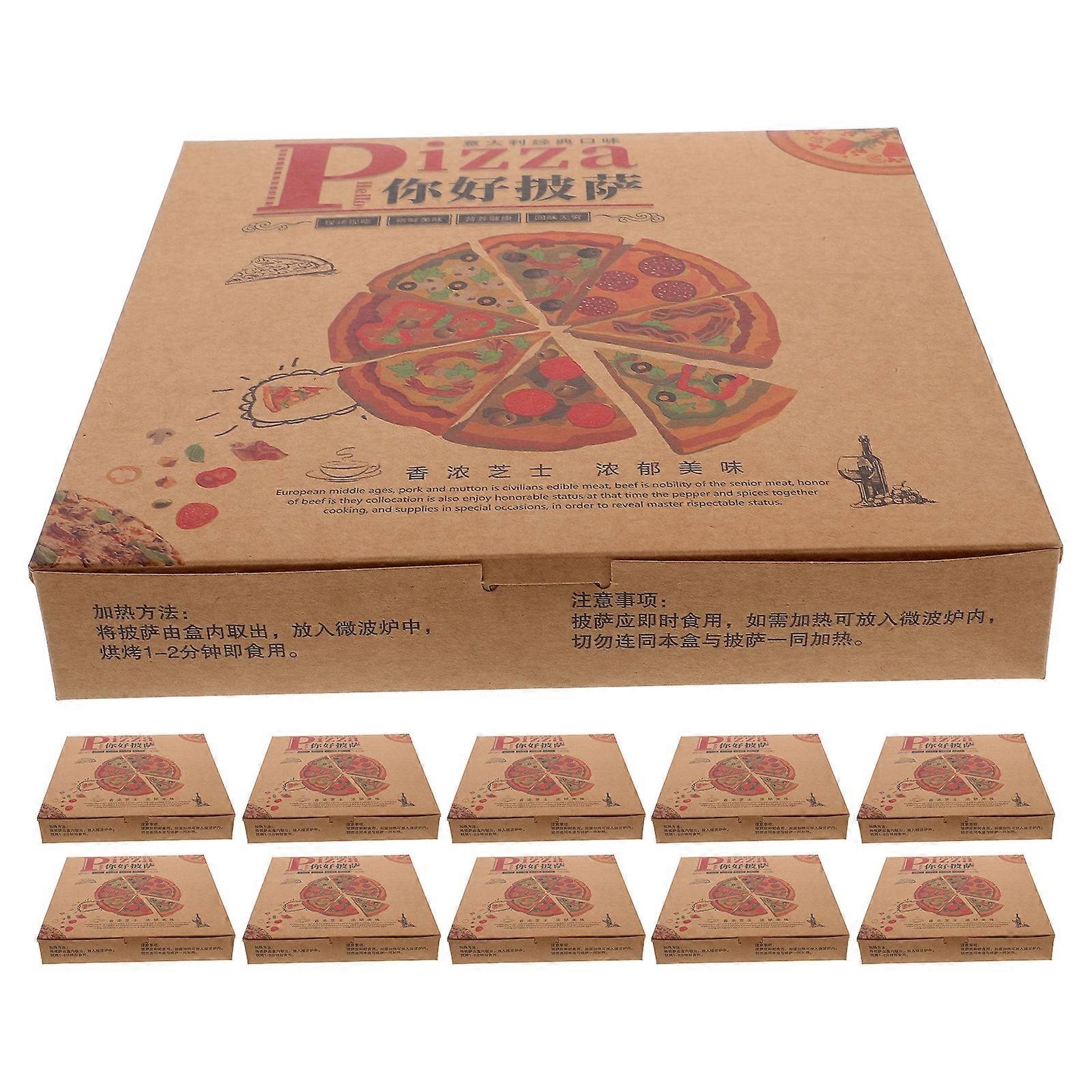 Pizza Slice Container Corrugated Pizza Box Assorted Color 24.00X24.00X4.00CM Food Packaging 20Set