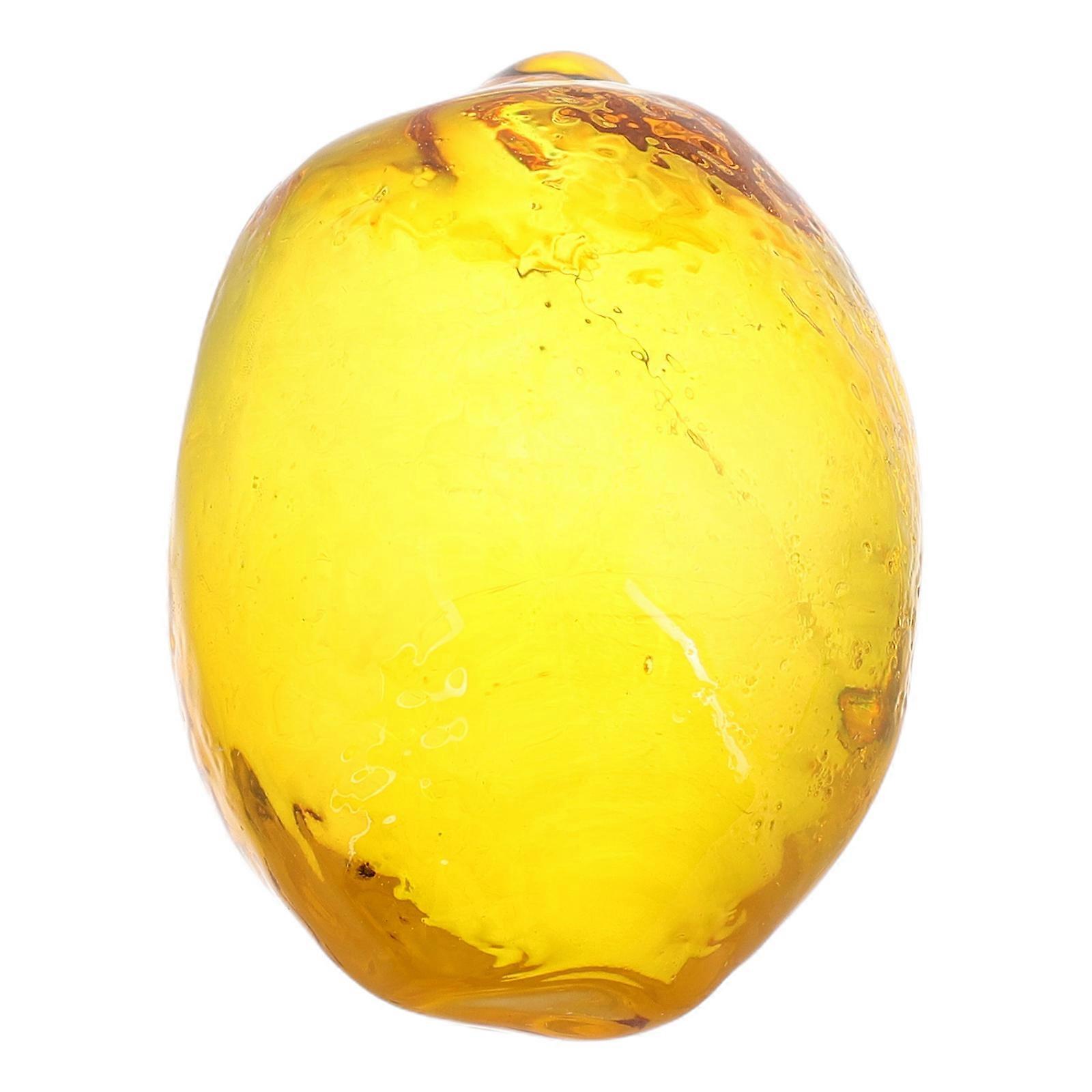 Yellow Crystal Fruit Ornaments for Home Decor and Photography Props with Realistic Appearance Ideal