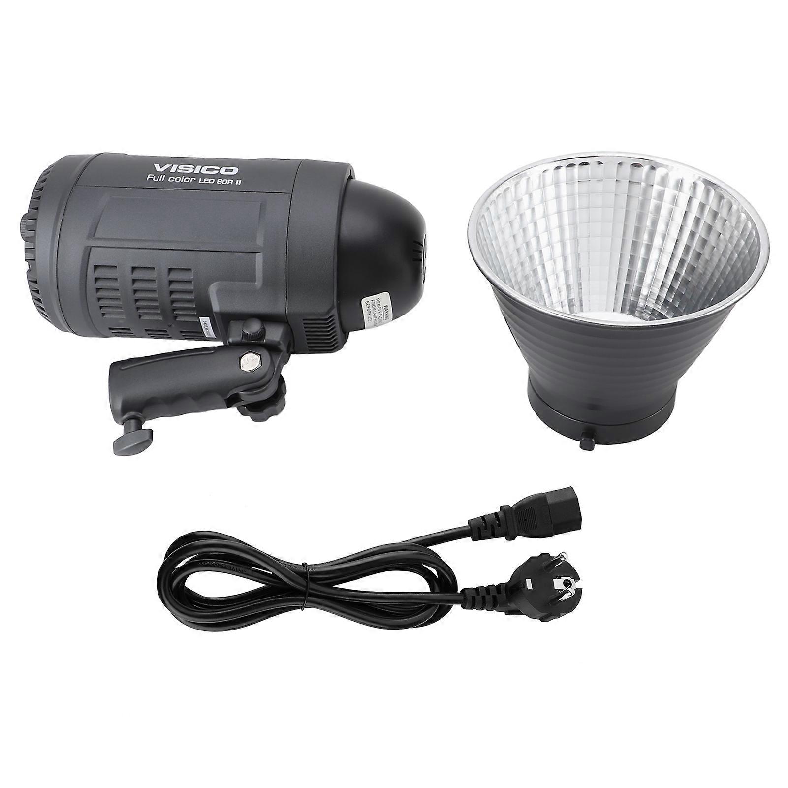 Camera Video Light 80W RGB 2700 to 6500K Portable Photography Lighting with APP Reflective Cover for Live Streaming Broadcasting 100 to 240V EU Plug