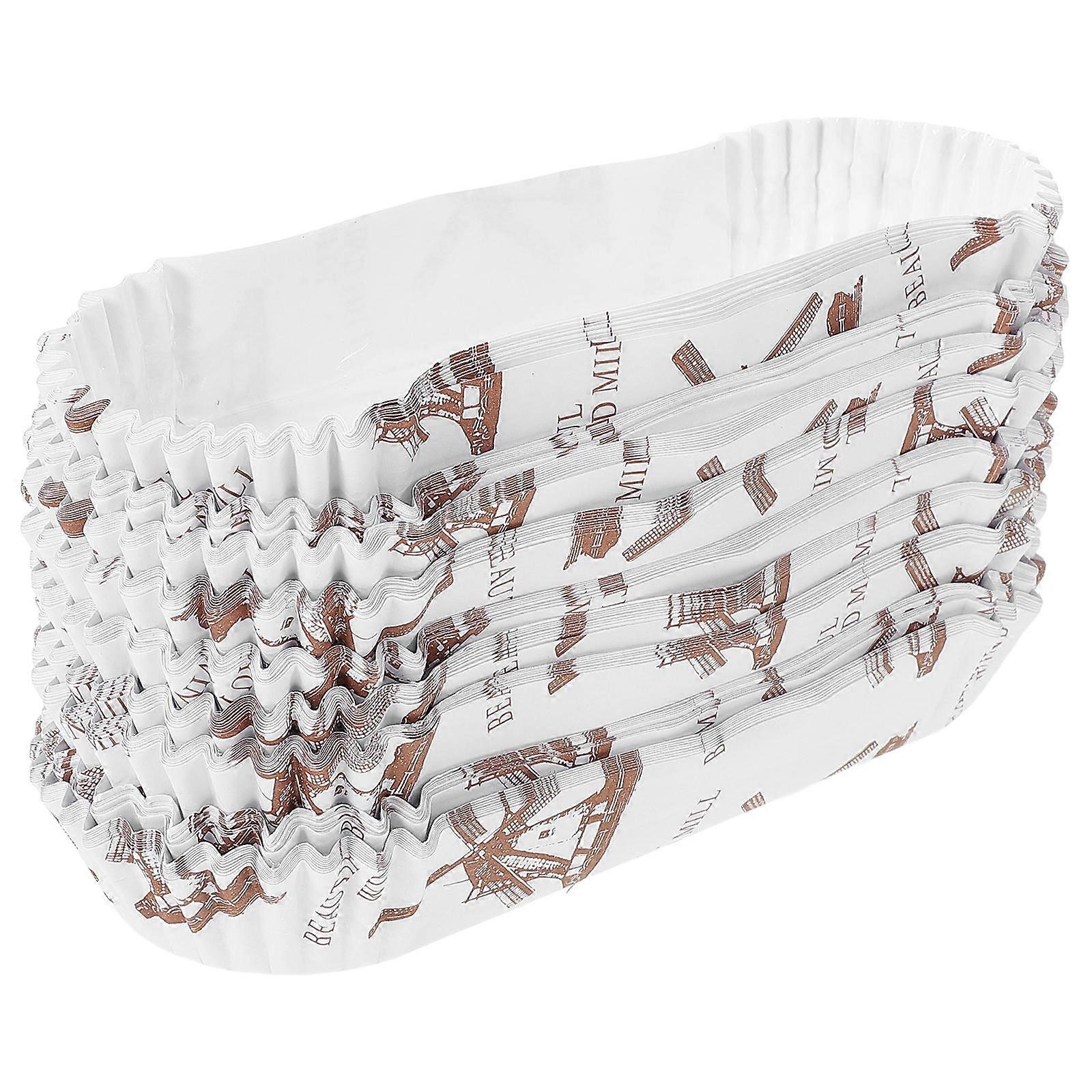 Catering Trays Hot Dog Paper Tray Snack Container For Outdoor Events White 14.00X5.00X3.00CM Takeout 100Pcs