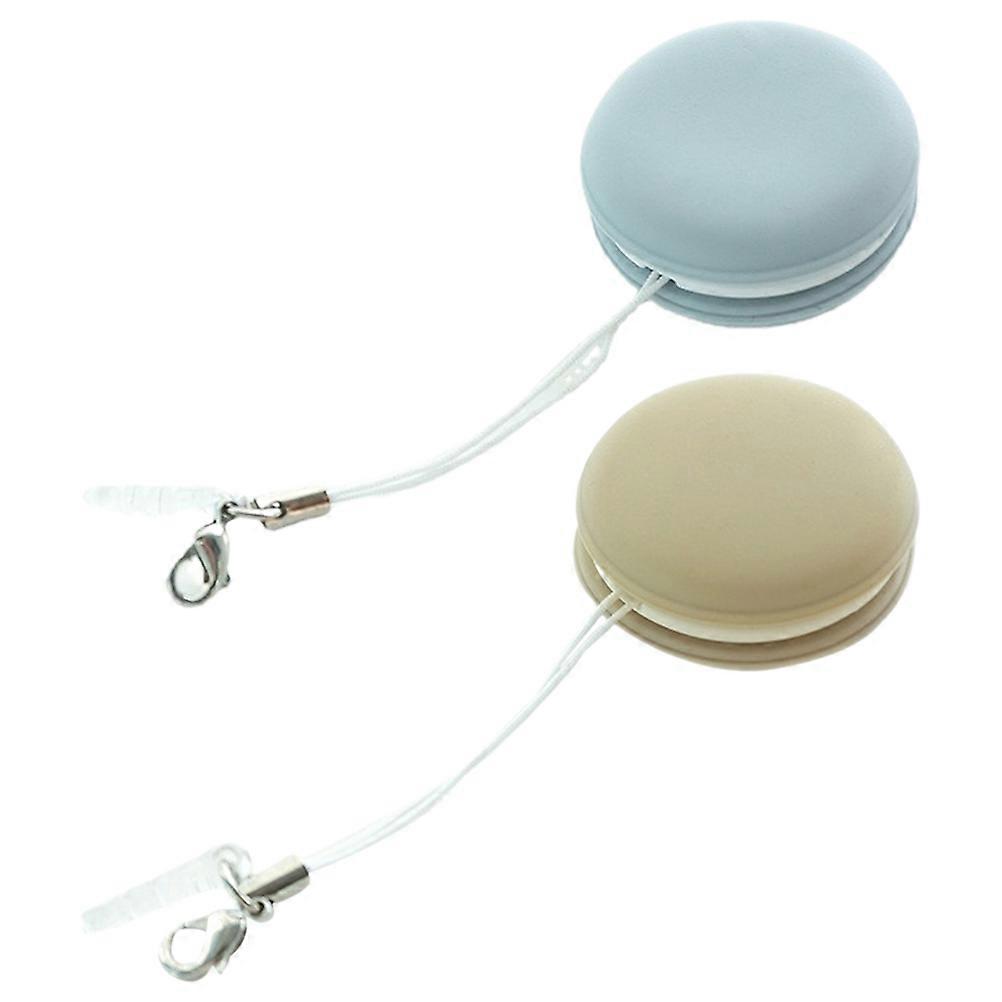 Glasses Cleaner Macaron Shape Cloth for Cleaning Use 2Pcs Assorted Color