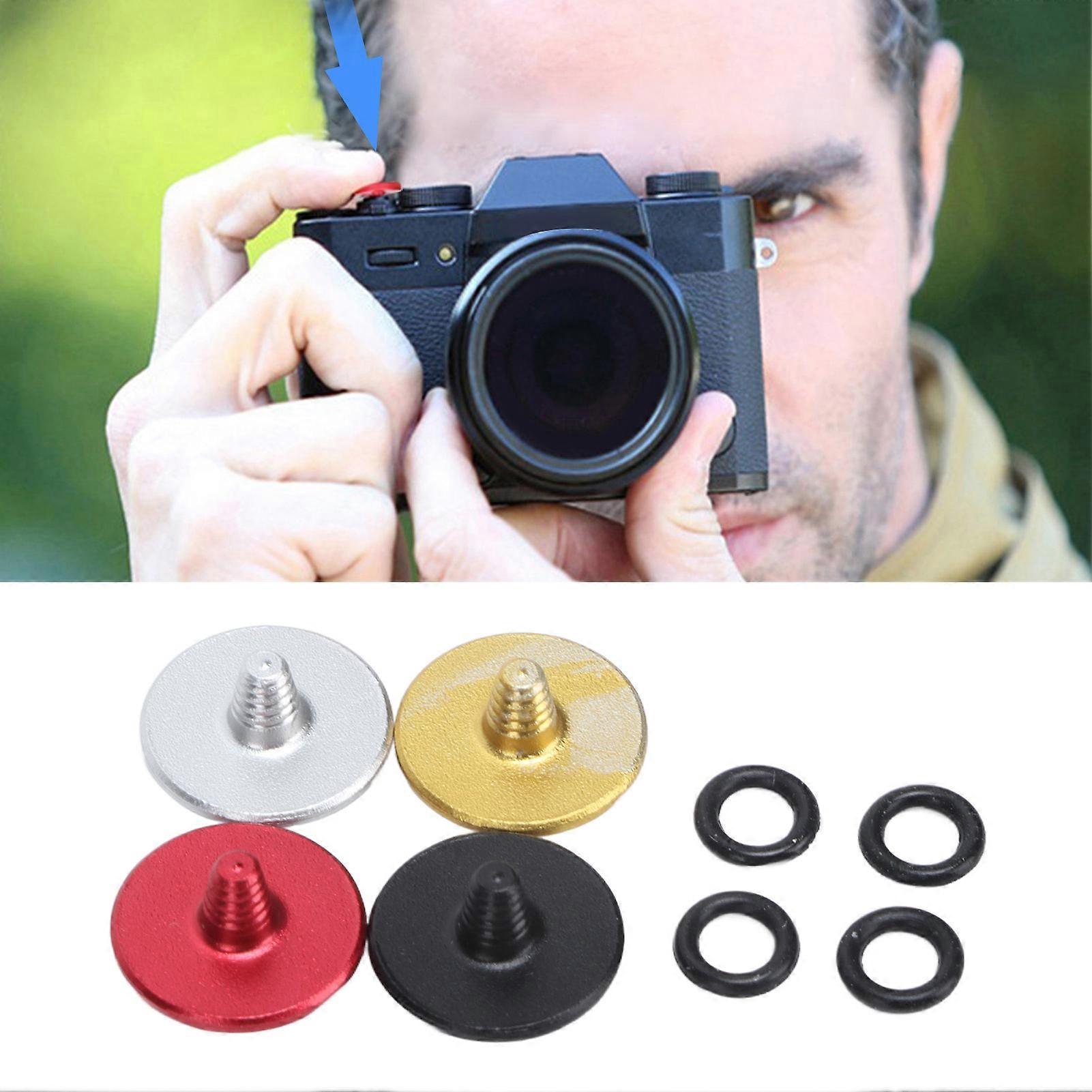 4 Set Shutter Release Button Convex Brass Camera Shutter Button for Fuji X100S X100T X100F X100V