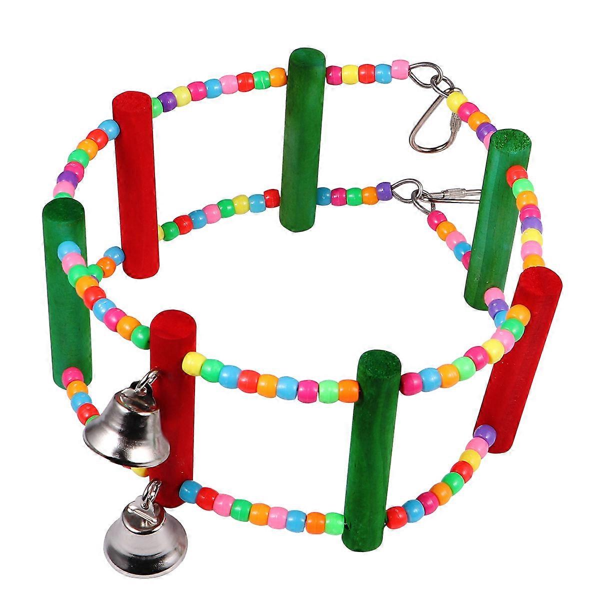 Colorful Ferris Wheel Chew for Parrots – Vibrant Bird Swing with Bell for Interactive Teething, Climbing & Healthy Playtime
