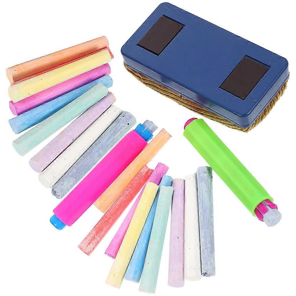 Dustless Chalk Set 1 Set Drawing Writing Supplies For Kids Classroom With Assorted Color Functionality
