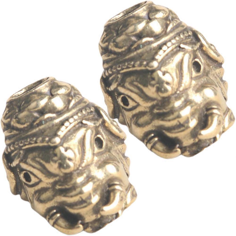 תכשיטים הכנת קסמים 2 יחידות קסמי פליז אידיאלי לפרויקטים של אמנות 1.6X1.6X1.9 ס"מ עיצוב רטרו מוזהב איכות DIY אספקה