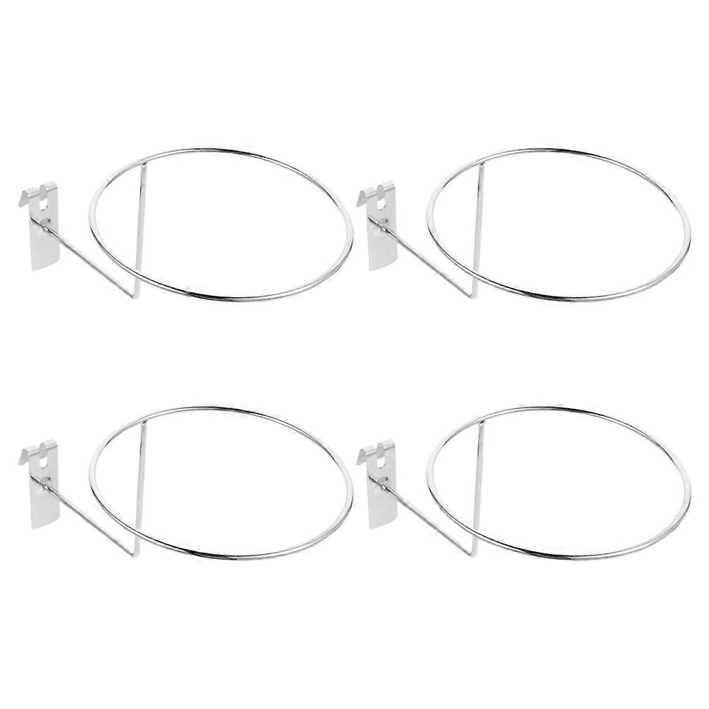 Silver Stainless Steel Pegboard Hat Rack for Wall Mount 4pcs Multi-Functional Ball Holder