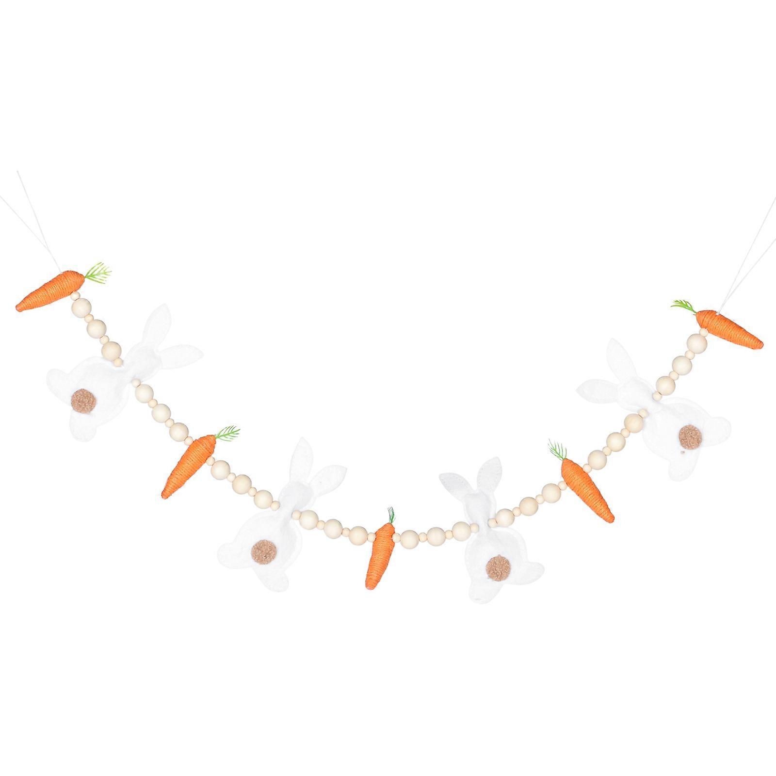 Hanging Easter Garland with Carrots Design, Unique Beaded Structure Adding Festive Charm