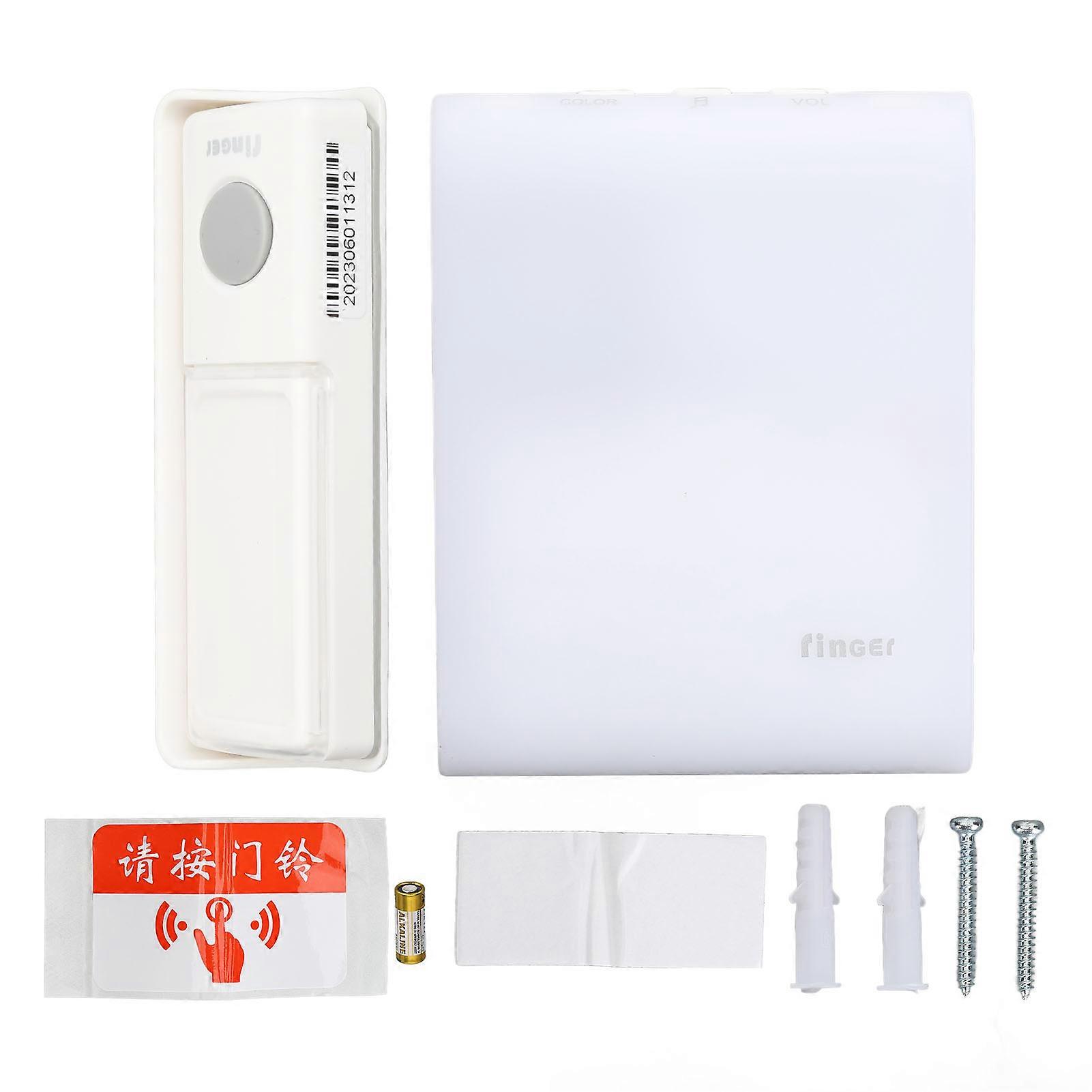 Wireless Doorbells 7 Colors Flashing Light Door Bell LED High Definition Sound Home Doorbells for Baby Elder People