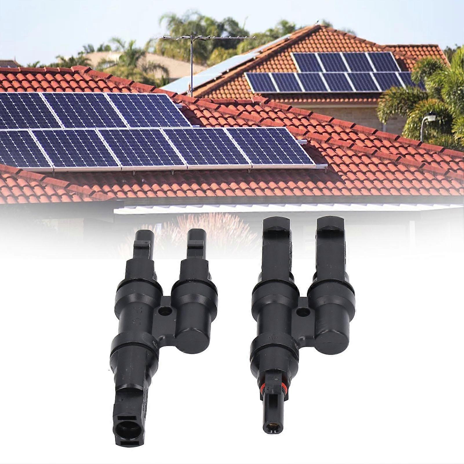 1 Pair Solar Branch Connector Panel Parallel Connection Cable Splitter Coupler DIY Mount Tool T3 