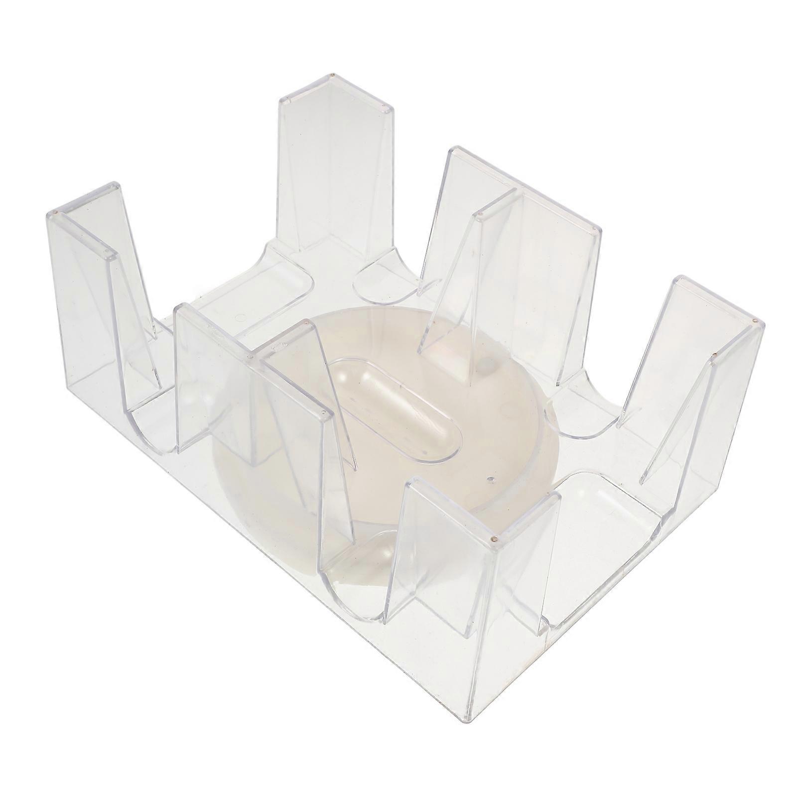 Revolving Card Tray with Rotating Poker Stand 1 Set Poker Card Holder for Playing Cards