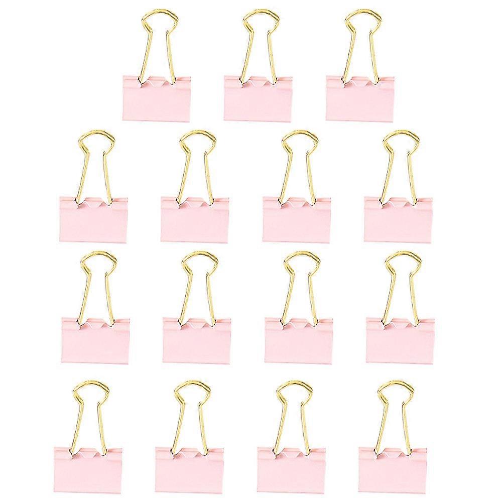 15Pcs Simple Design Metal Binder Clips For Organization Suitable For Office Supplies And School Use