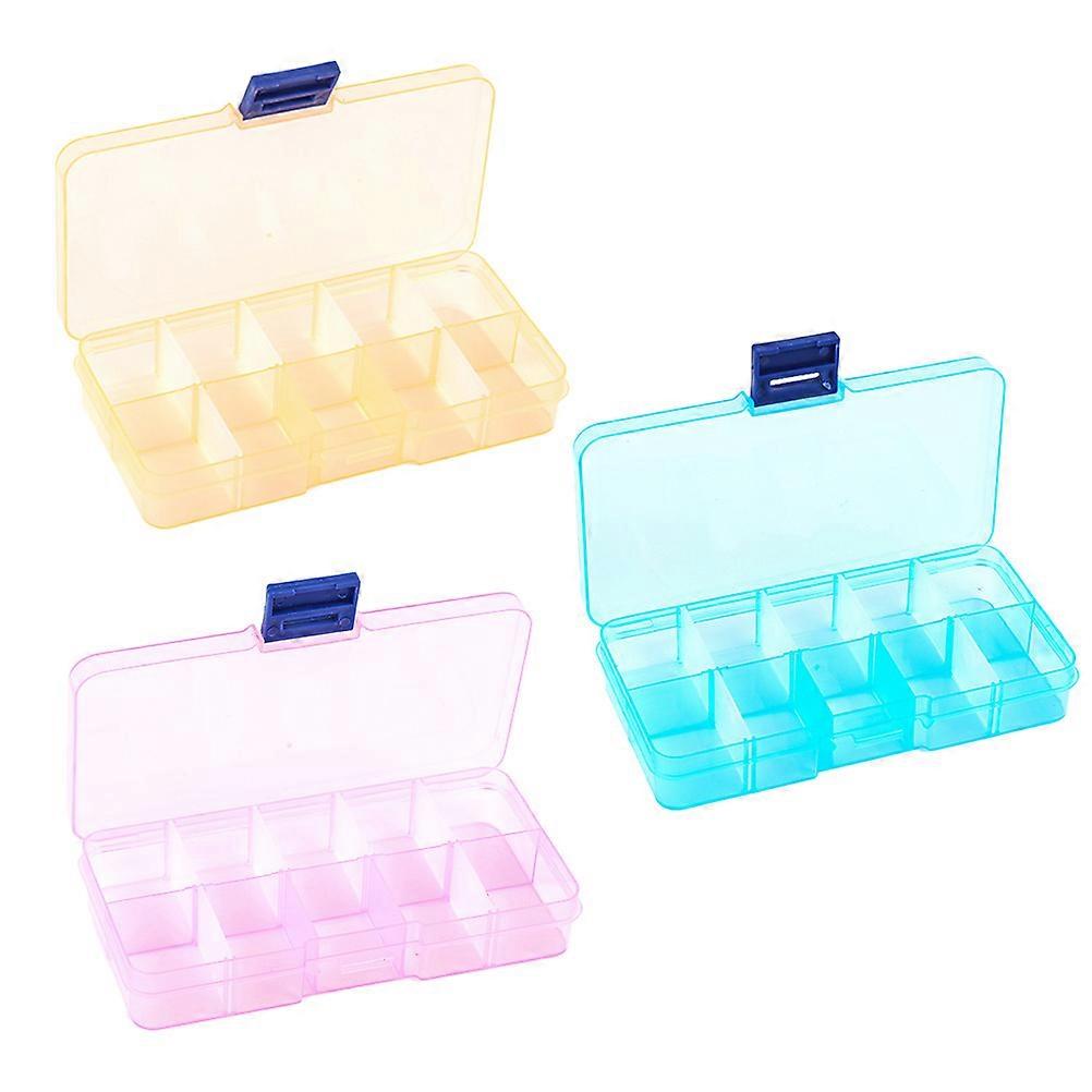 Plastic Box Simple Jewelry Holder for Storage Use 3Pcs Assorted