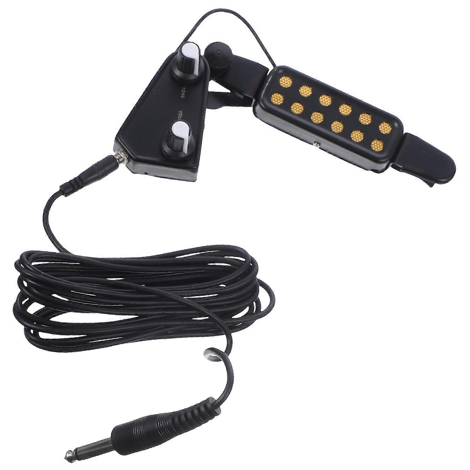 Wooden Guitar Pickup Practical Sound Pick up Folk Guitar Pickup Black Random Accessory Style