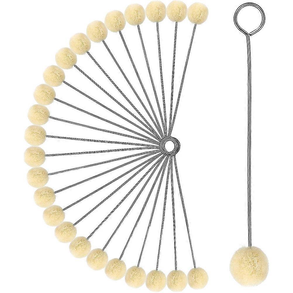 Wool Daubers for Crafts with Iron Handle Assorted Color Practical for Dyeing and DIY Projects 100pcs