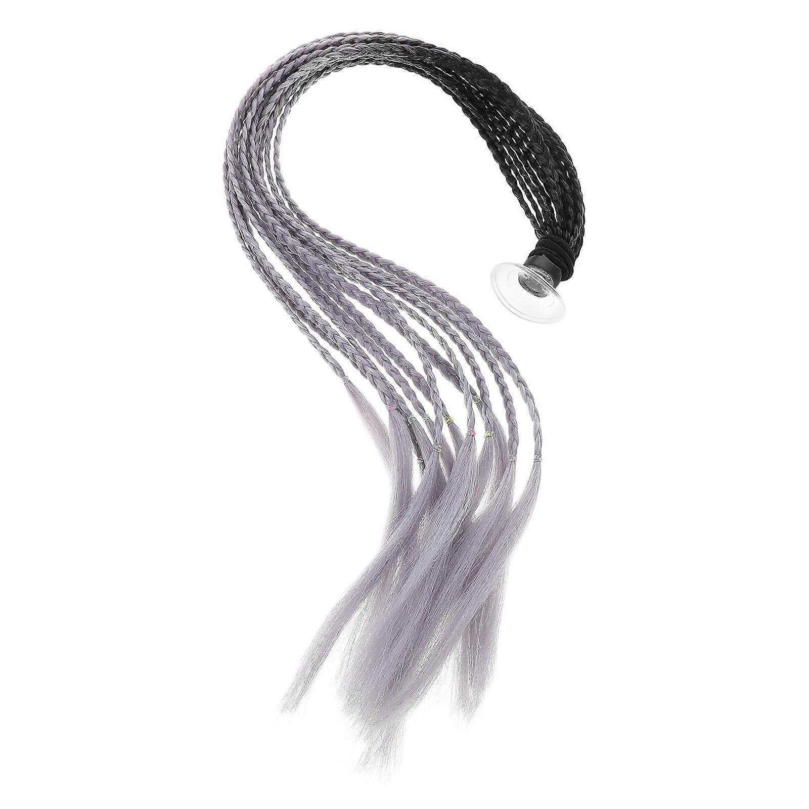MLINS Pigtail Ornament Colorful Hair Strings Braid Decorative Accessory with Suction Cup