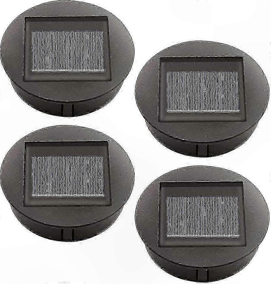 4-Pack LED Solar Light Bulbs, Replacement Lantern Covers with Solar Panel Top Lights