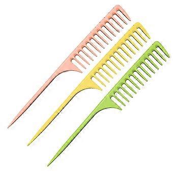 3pcs wide-tooth rat tail comb, wide-tooth rake comb, static-free hairbrush for