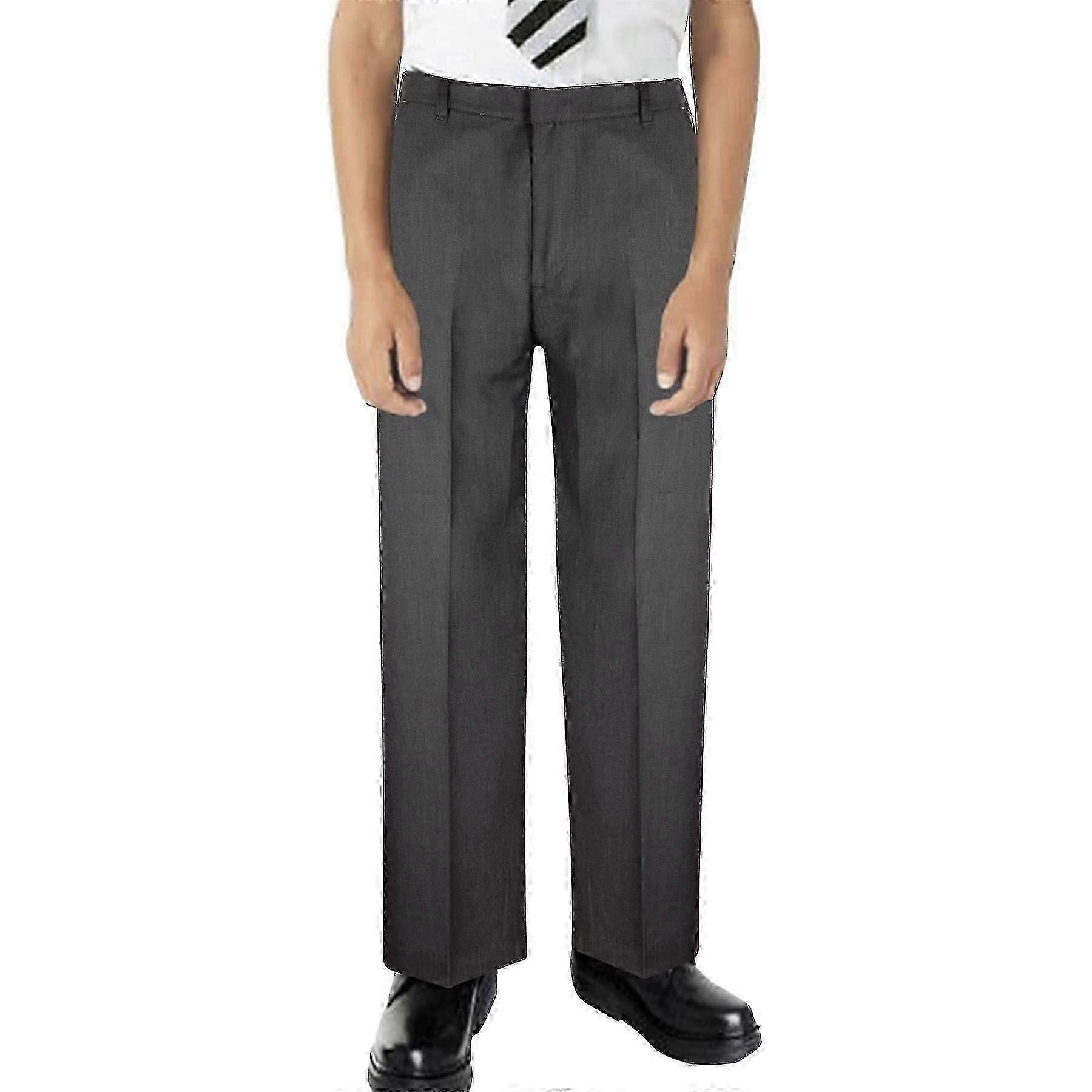 Regular Fit Elasticated School Uniform Pants For Boys