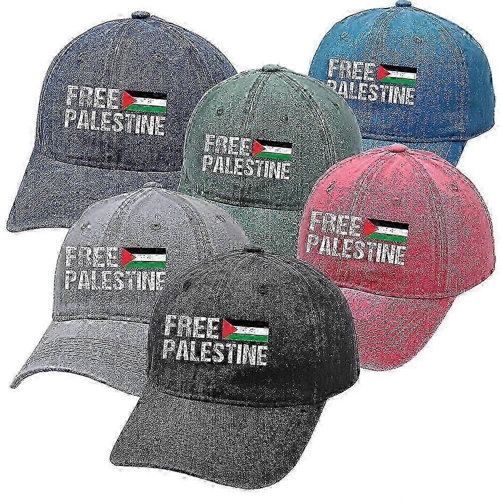 Free Palestine Baseball Cap Printed With Palestinian Flag Vintage Washed Cap
