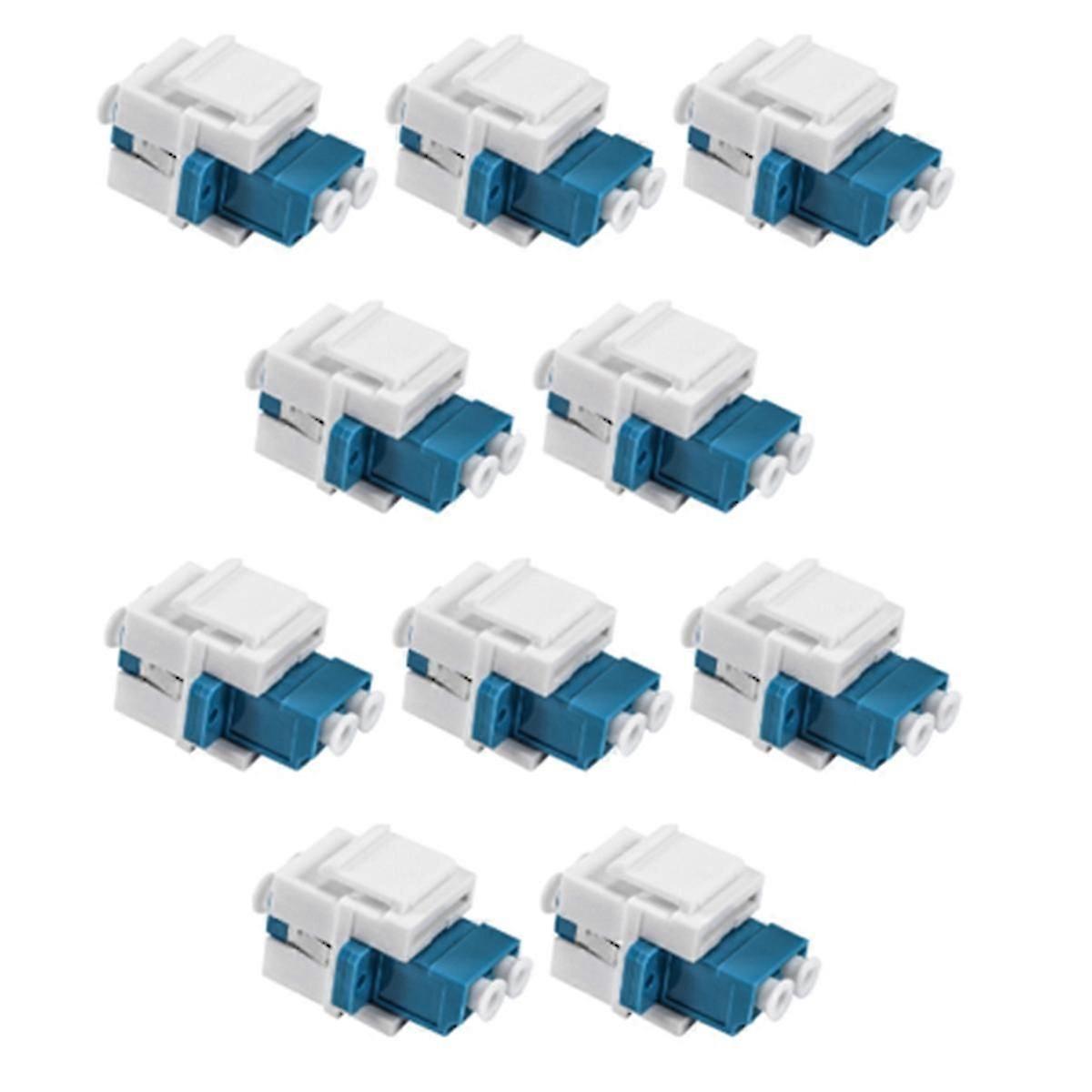 LC Fiber Optic Adapter LC to LC Duplex Multimode 10GB F/F Coupler for Wall Plates, Patch Panels Ame