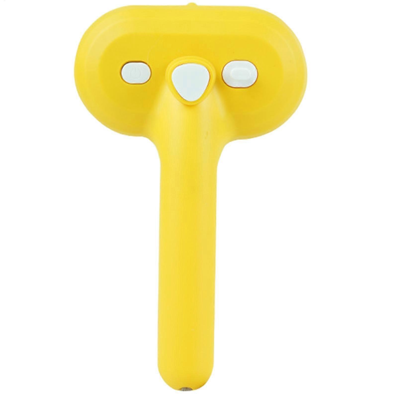 Pet Grooming Brush with Silicone Bristles and Built-in Spray, Cat Hair Comb for Shedding, Yellow