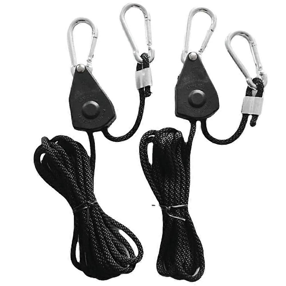 2PCS of 1/8' Adjustable Grow Light Rope Hanger,Fully Locking TearRust Resistant Ratchet for Grow Light,fixture and more