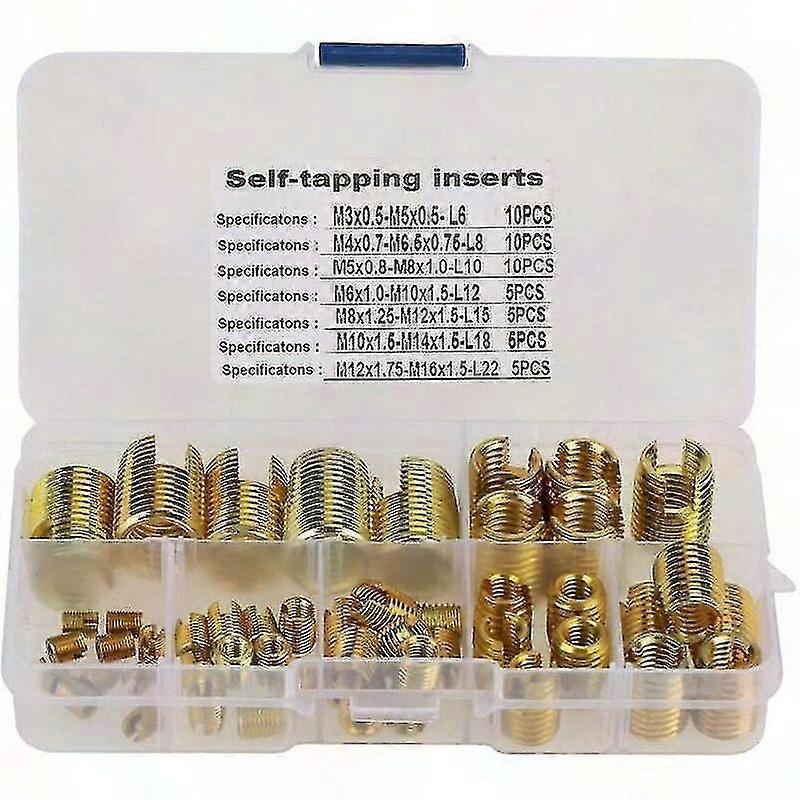 kit de réparation de rainure en laiton rivet écrou insert auto-taraudeur fixation de meuble