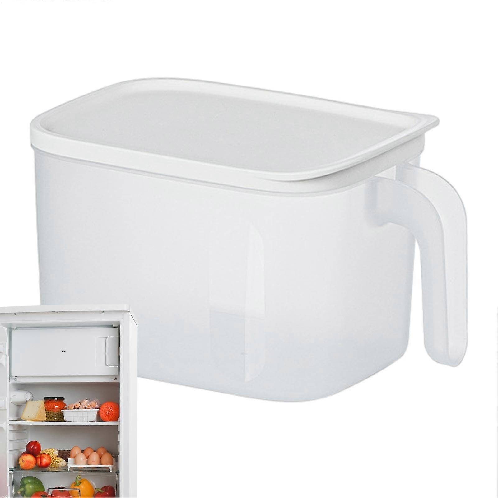 Generic Fridge Container with Handles, Fruit Container for Fridge with Lid and Transparent Handle for Fridge, Transparent Satin Storage Container