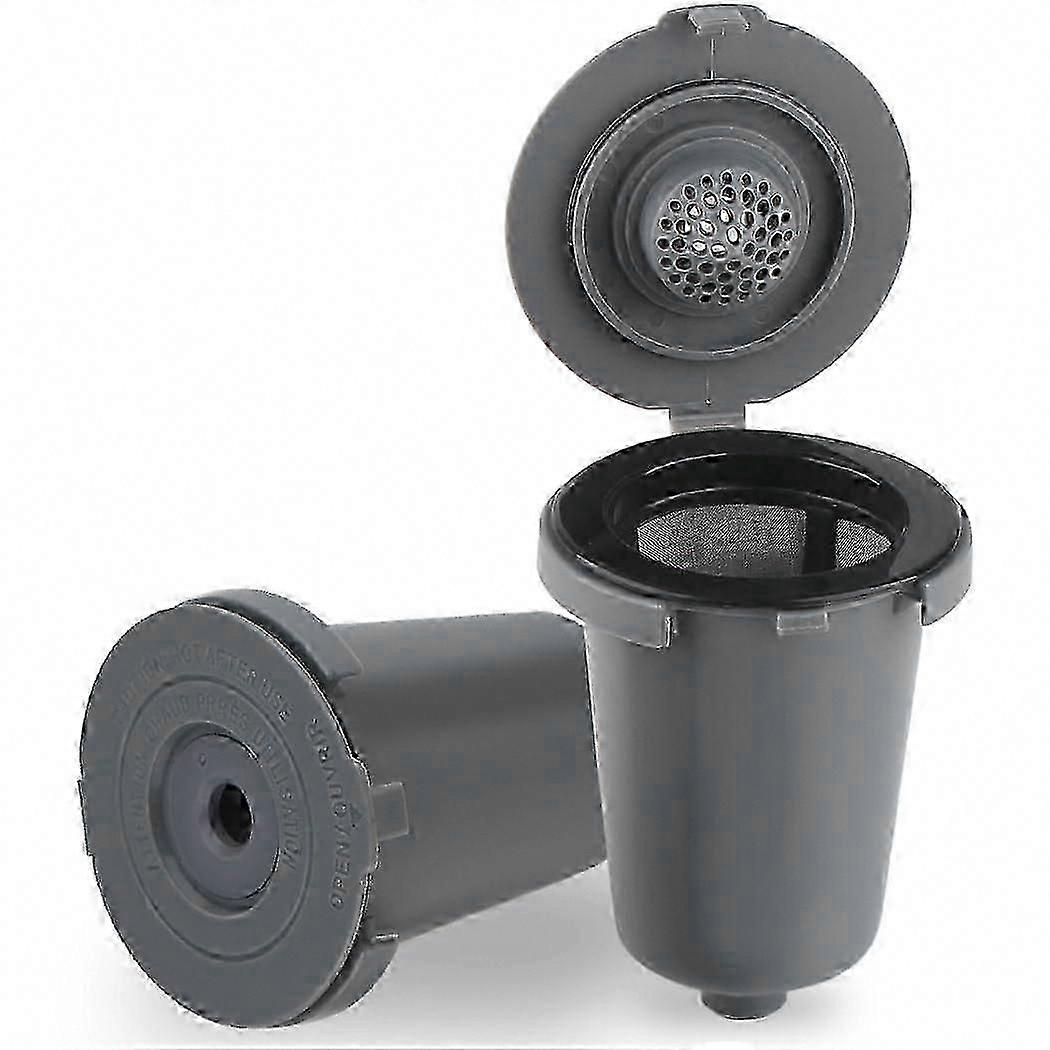 2 Pack Grey Reusable Filter Cups for Cuisinart Single-Serve Coffee Makers