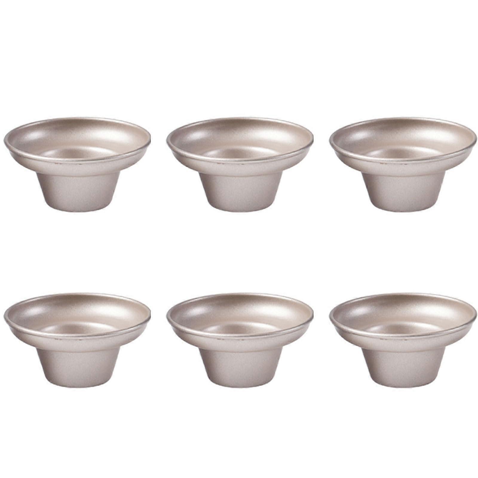 Gold Mushroom Shape Baking Cups - 6 Pcs Small Gold Paper Baking Cups for Sweet and Savory Treats