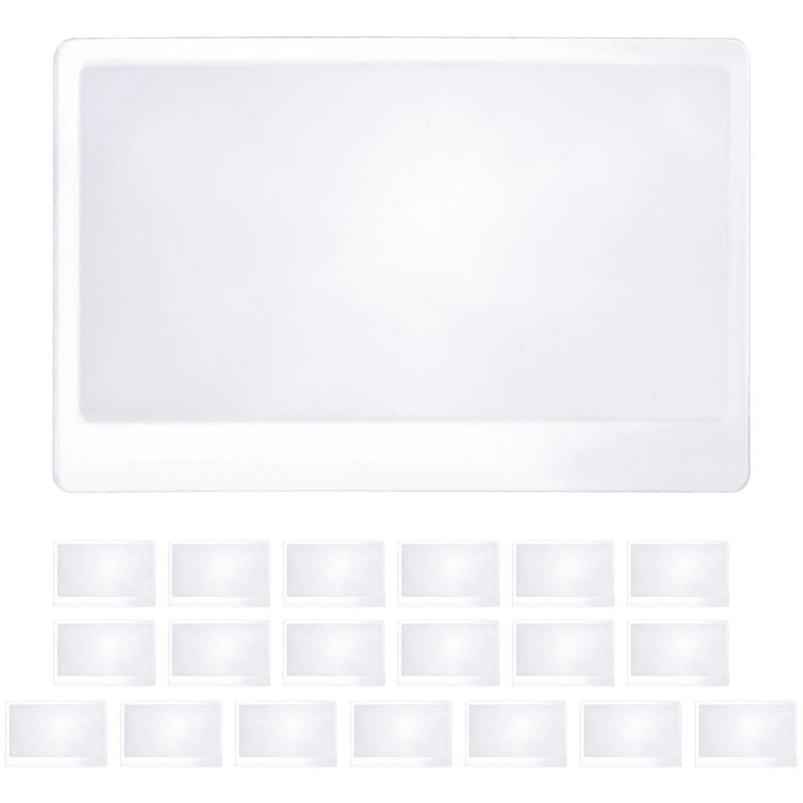 20pcs Magnifying Lens Credit Card Magnifier Sheets Eye Care Reading Aid Tools (85mmx55mm)