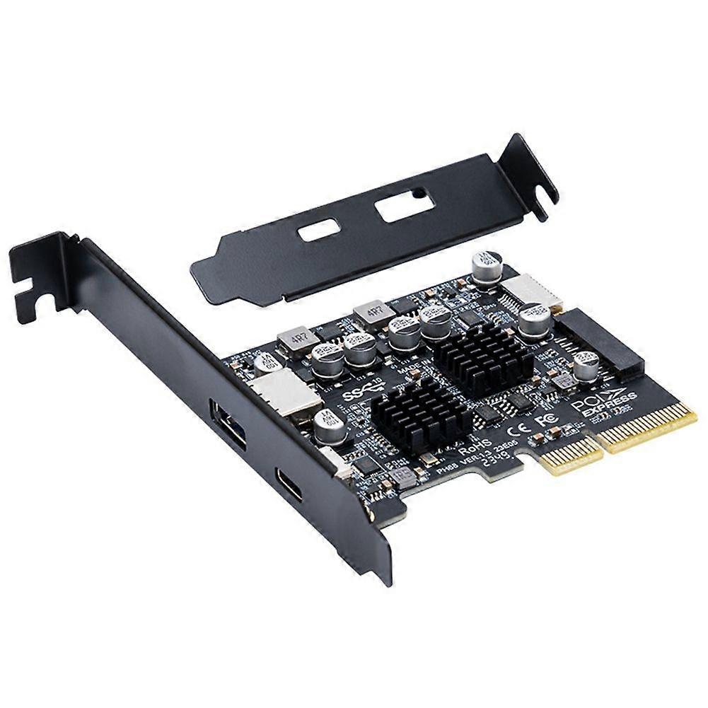 USB PCIE Card TypeC Adapter Card PCI-Express 4X to USB 3.2 Gen 20Gbps