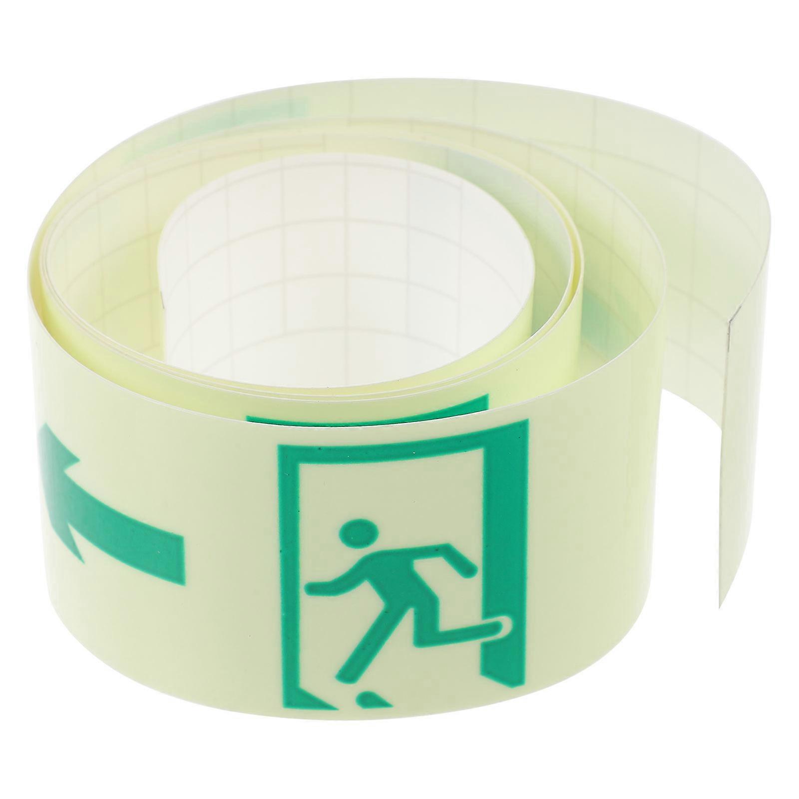 Luminous Warning Sign Tape Self Illuminating Directional Decal for Apartment Hallways Safety Paths Splashproof Easy Installation Sticker