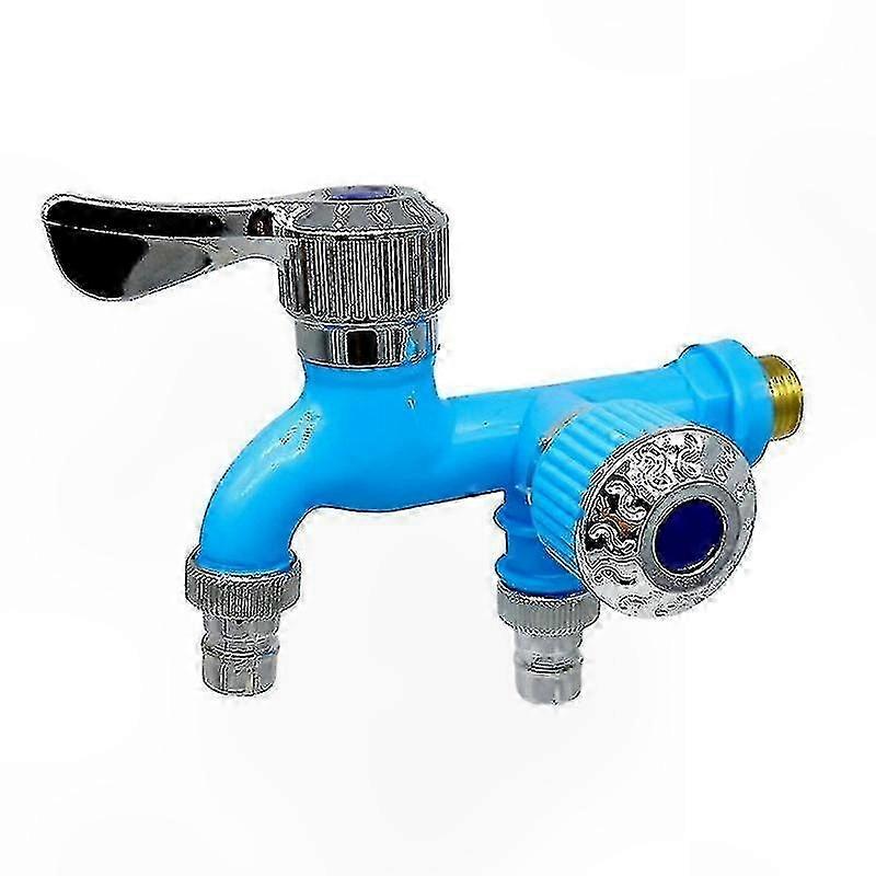 Dual Control Faucet Connector with 1/2" Universal Interface for Home Bathroom and Irrigation Use Plastic Fitting for Dual Outlet Water Tap