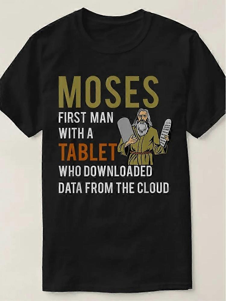 Comical Juif Passeder Moïse Tablette Data Cloud Comp Print T-Shirt