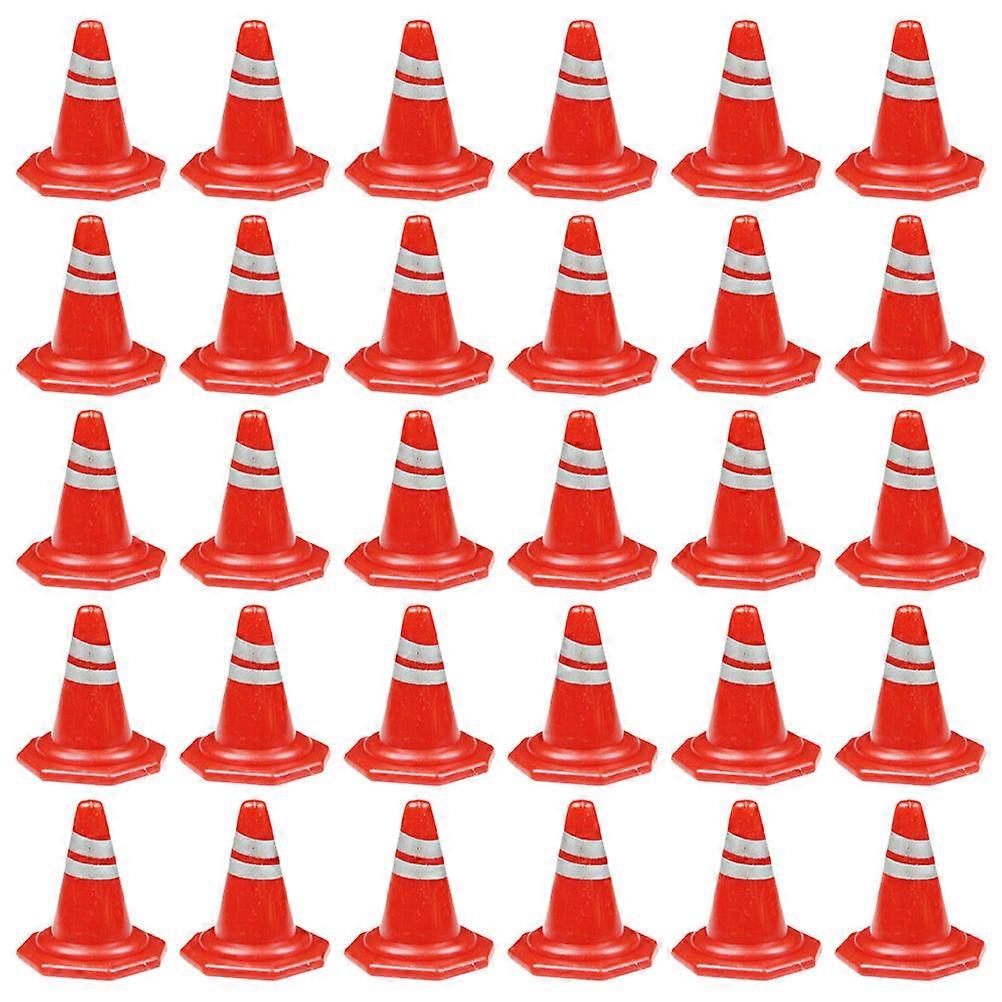 50pcs Mini Traffic Barriers Road Cones for Parking Play, Durable Educational Toys for Early Childhood Traffic Awareness