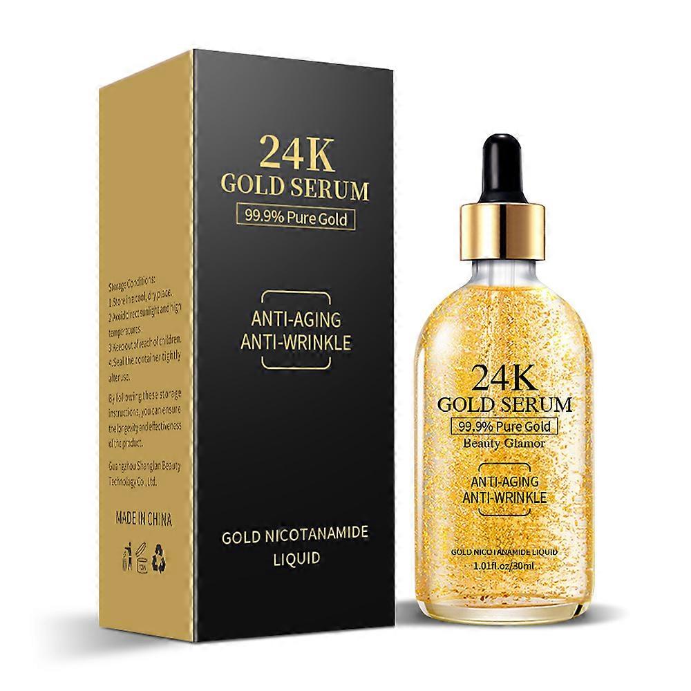 QANZIRE 24k Gold Niacinamide Serum 30ml Ενυδατική Αντιρυτιδική Λάμψη για Όλους τους Τύπους Δέρματος