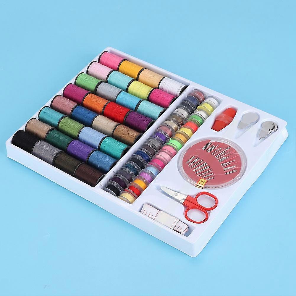 Compact Travel Sewing Kit with Scissors, Needle, Thread & Tape