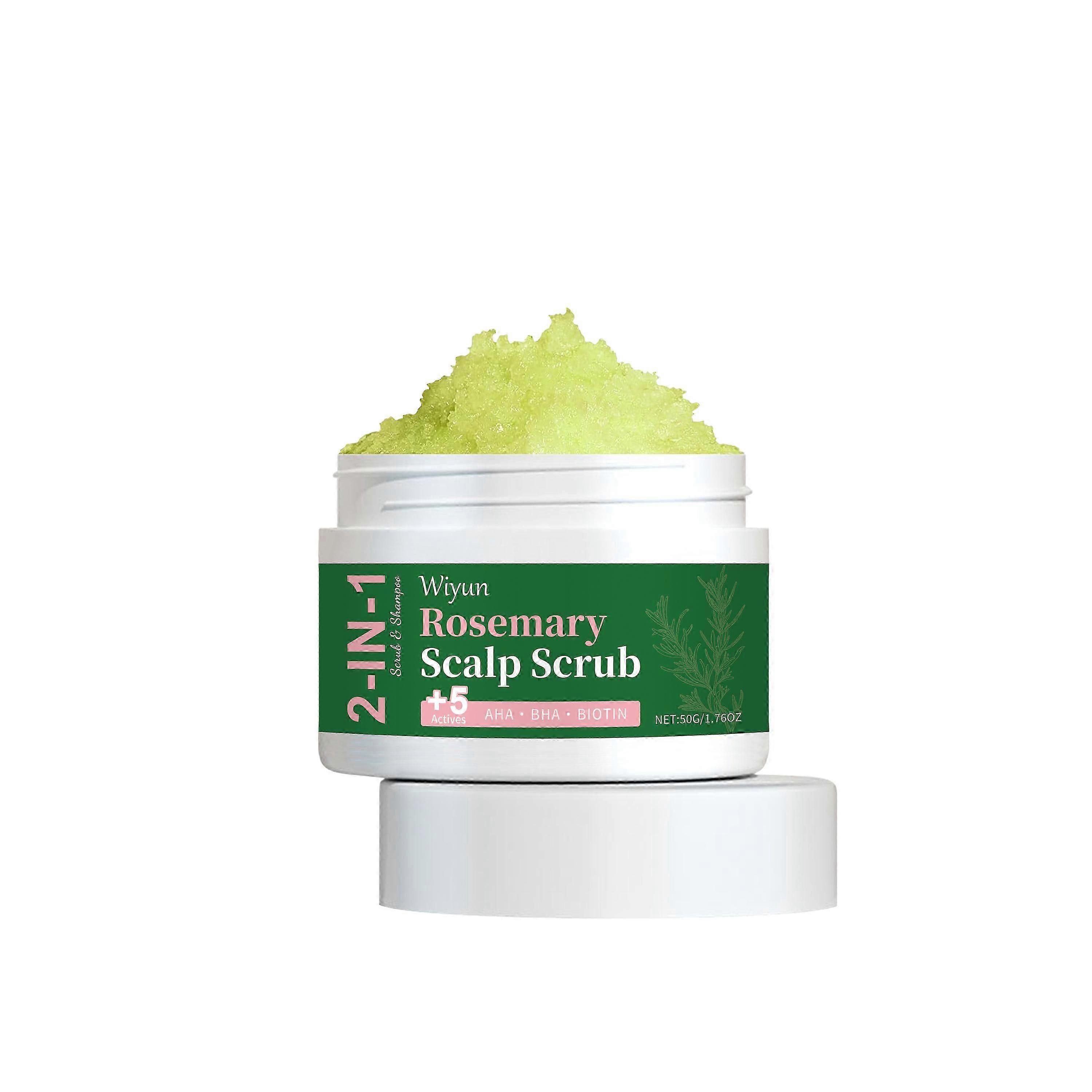 Wiyun 2-in-1 scalp scrub gently exfoliates, controls oil, fluffiness, strengthens hair, cleanses and soothes scalp
