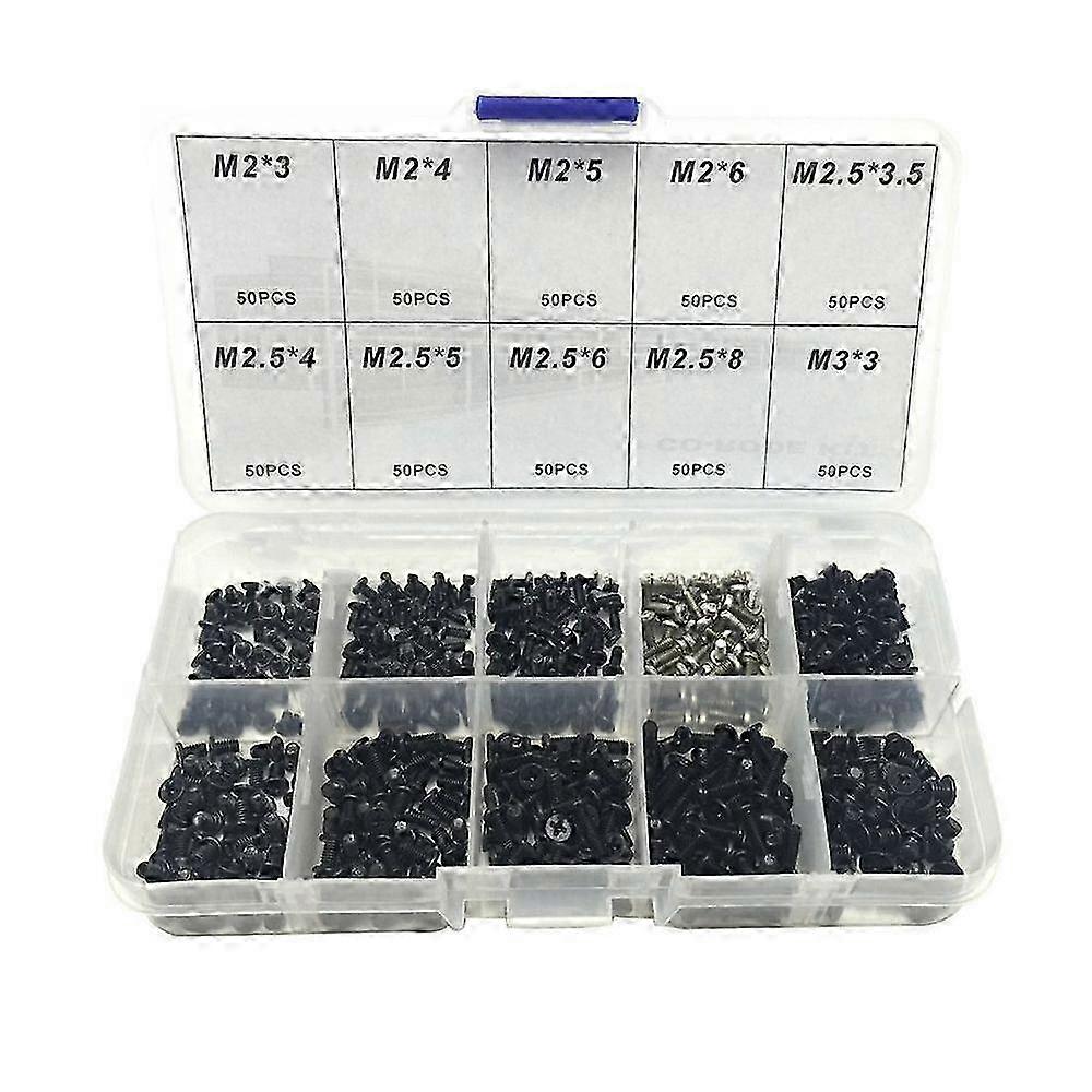 500Pcs Laptop Universal Screw Replacement Kit M2, M2.5, M3 for Gateway